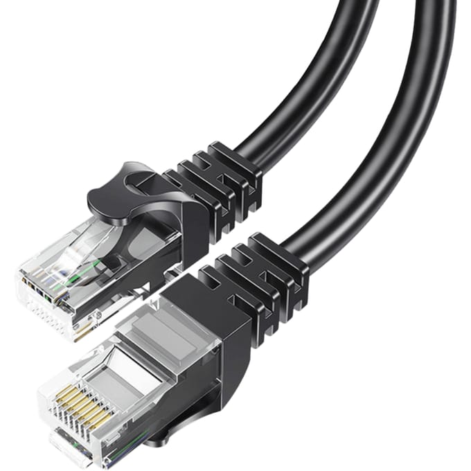 Essager CAT6 S/FTP LAN Ethernet Kabel Rond Zwart 10m