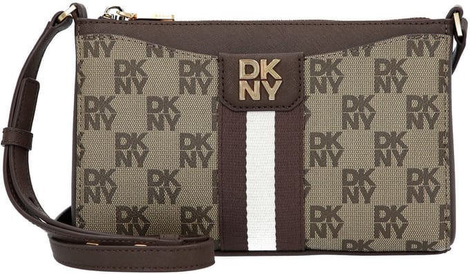 DKNY Nuri Schoudertas Leer 22 cm - Dames - chino-chocolate