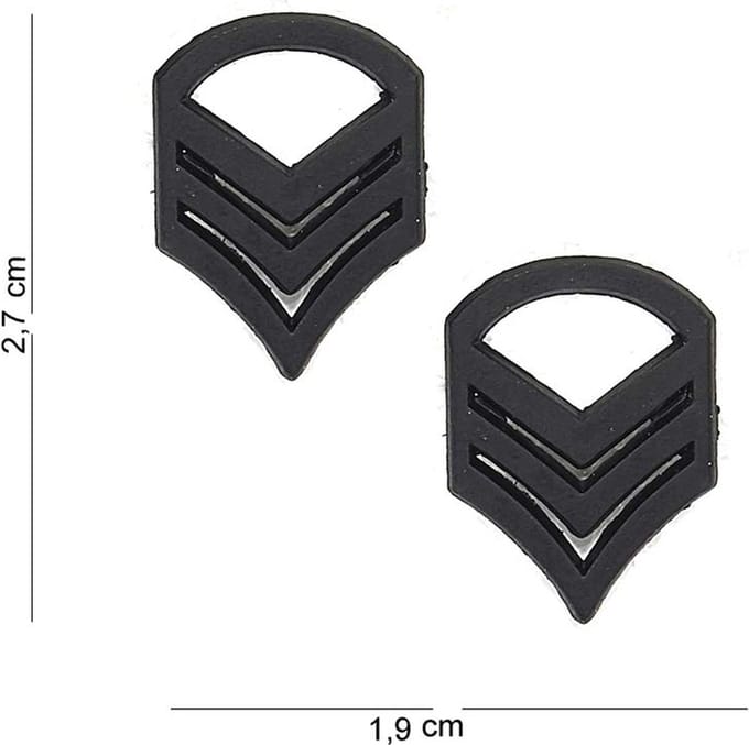 Embleem metaal US pin black rank set