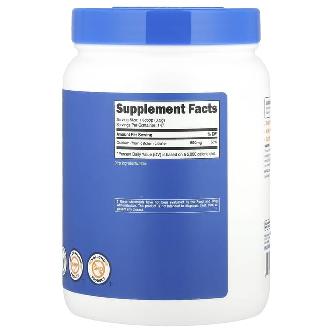 Nutricost, calciumcitraat, ongezoet, 500 g (17,9 oz)