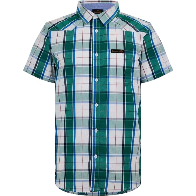Bench Heren Geruit Relaxed Fit Overhemd (Groen)