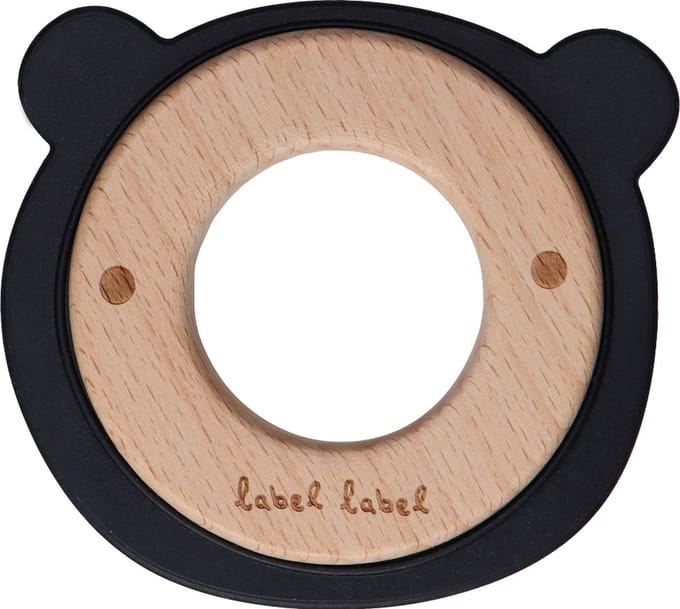 Label Label Beer Zwart Hout & Silicone Bijtring LLST-15065