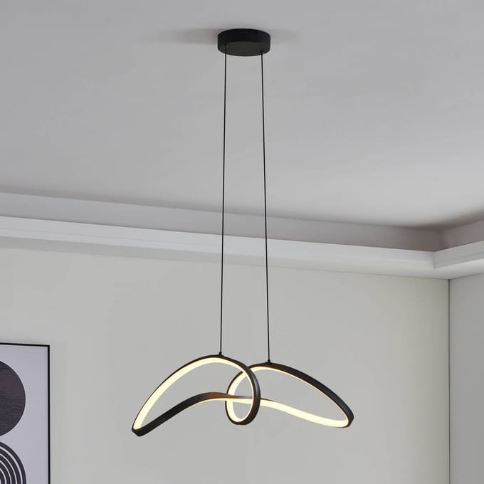 EGLO connect.z Calarossa-Z Smart Hanglamp - LED - 70.5 cm - Zwart|Wit - Instelbaar RGB & wit licht - Dimbaar - Zigbee