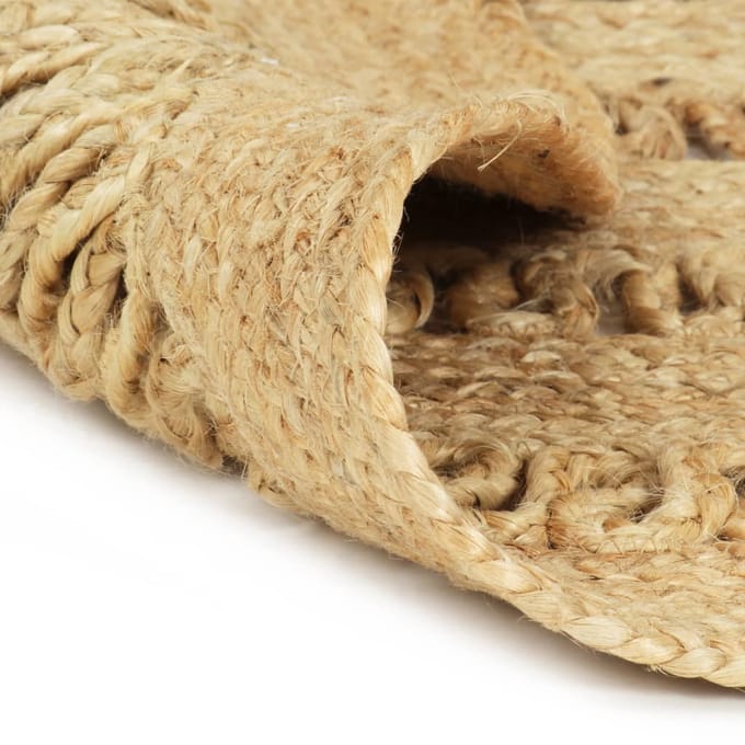 vidaXL - Vloerkleed - handgemaakt - 90 - cm - gevlochten - jute