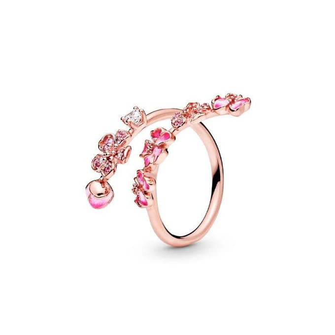 Pandora Roze Perzikbloesem Tak Open Ring Dames sieraden 188088NCCMX Box,52 white