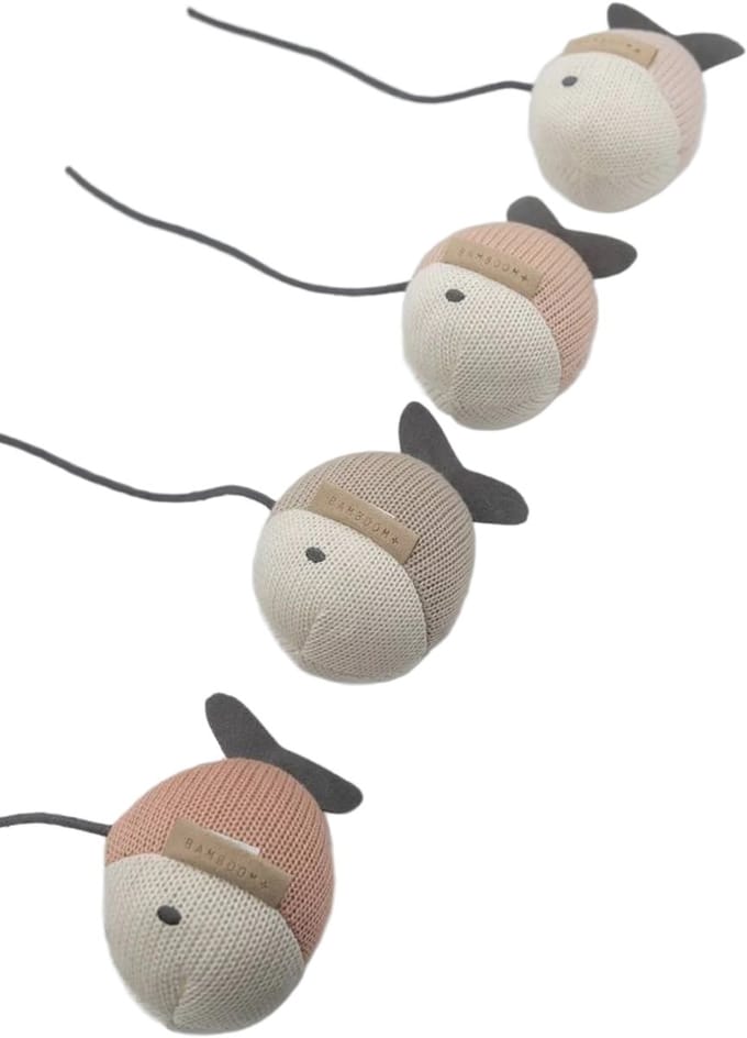 Bamboom Speelgoed Muziekmobiel - Fish Pink - 4 Stuks