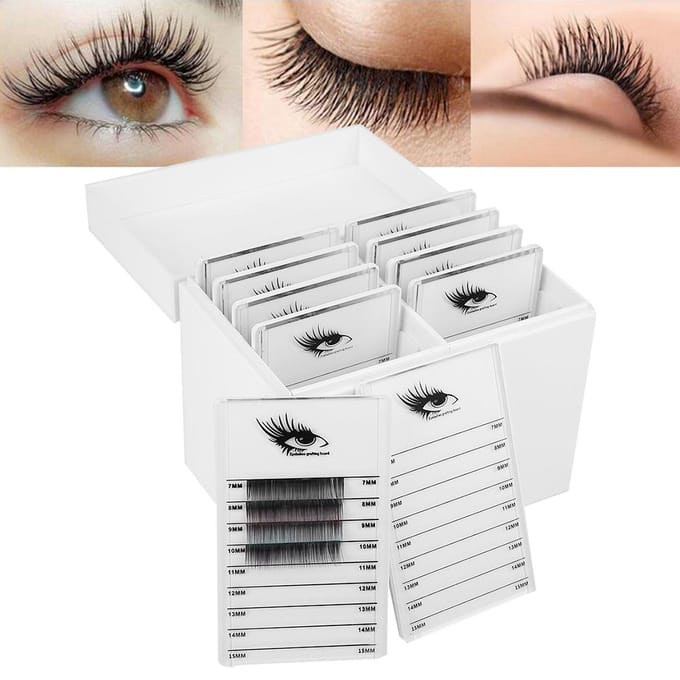 Boîte de Rangement pour Extensions de Cils 10 Couches Organisateur de Maquillage pour Faux Cils white