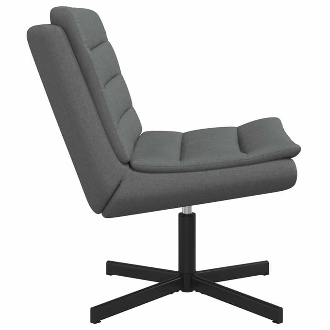 vidaXL - Draaistoel - Donkergrijs - 63 - x - 75 - x - 76 - cm - Stof