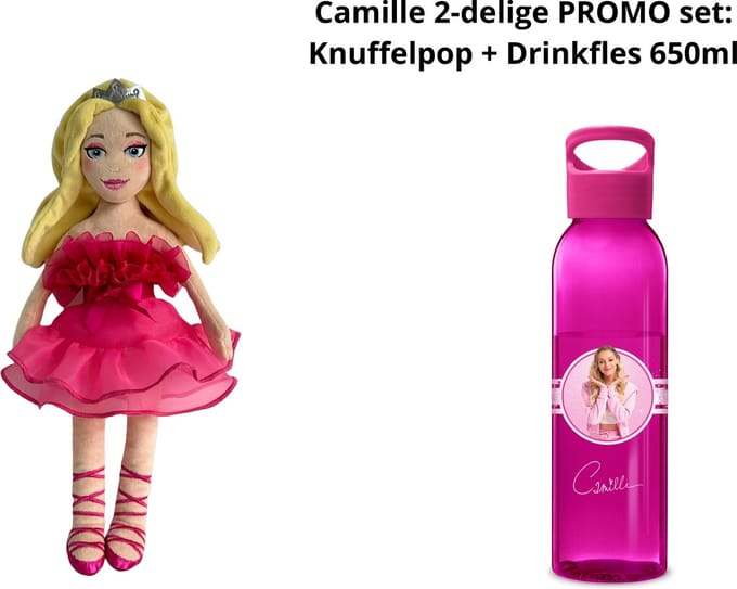 Camille Dhont - Camille 2-delige set Knuffelpop + Drinkfles 650ml