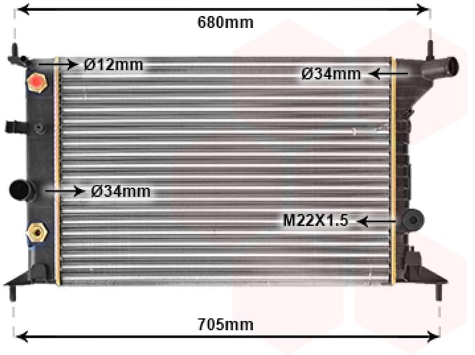 Van Wezel - RADIATOR VOOR OPEL VECTRA B 1995-1998 1300158