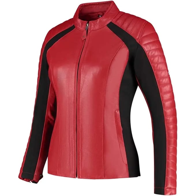Leren motorjack voor vrouwen Rusty Stitches Jack Donna