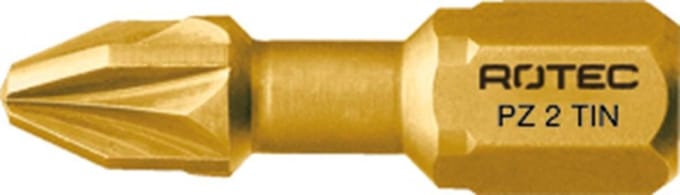 Rotec PRO Torsionbit PZ 2, L=25, C6.3, TIN (vpe 10)