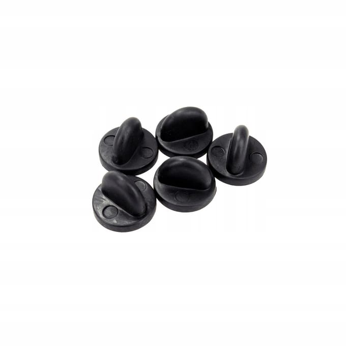 Pinets - Rubber Klemmen Set - 5 Stuks - Zwart - 11mm