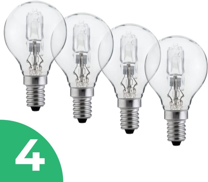 Trixline Kogel Gloeilamp E14 - 60W - Warm Wit Licht (2700K) - 700 lm - 2 jaar - Dimbaar - 4 stuks