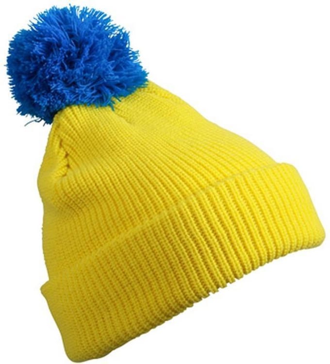 Myrtle Beach - Unisex Pompom Muts (Geel)