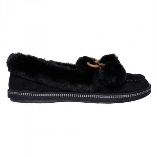 Skechers Comfortabele CampF-mocassin-slippers voor dames (Zwart)