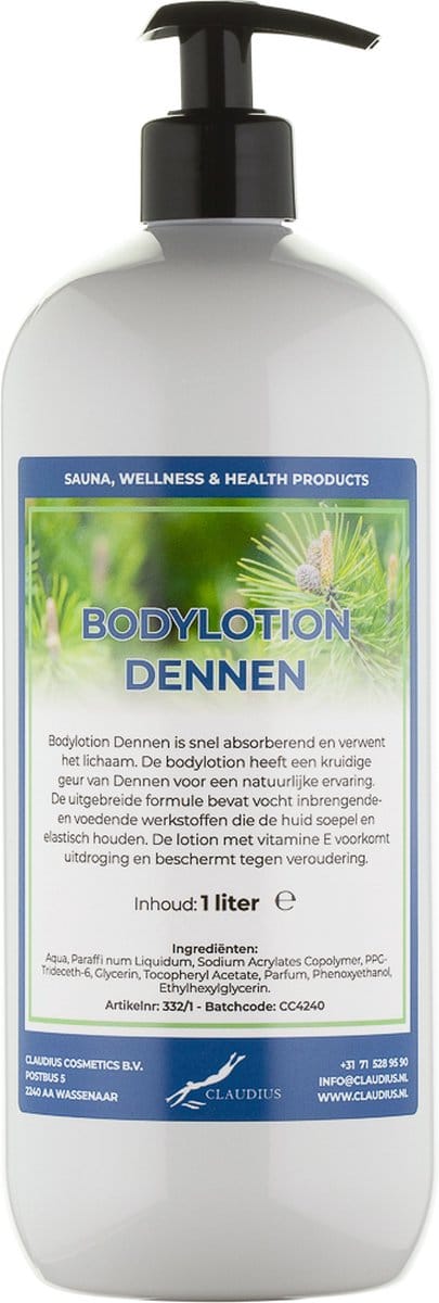 Bodylotion Dennen 1 Liter - met gratis pomp