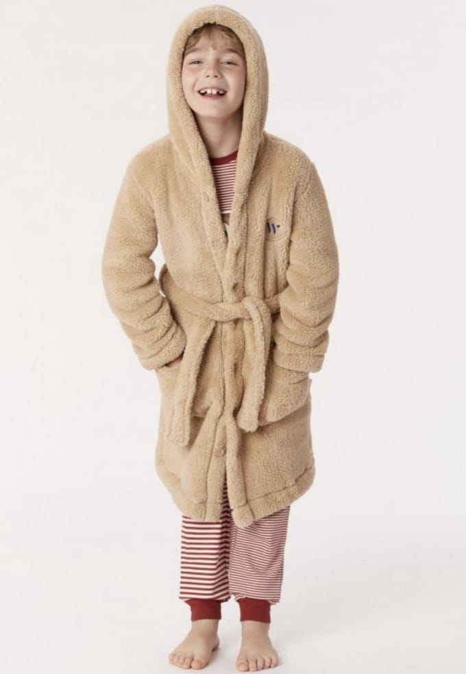 Woody - Unisex kamerjas kinderen in beige - 4 jaar