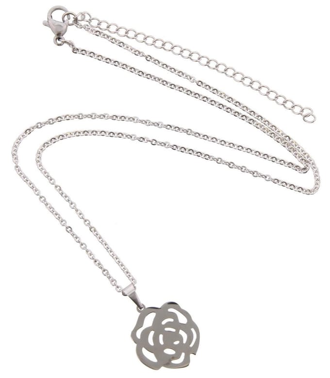 Ketting bloem | stainless steel