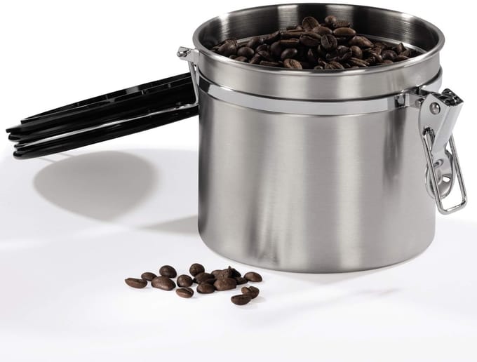 Koffieblik roestvrij staal 500g volume container