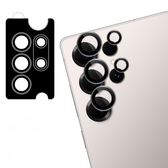 imoshion Camera Lens Protector - Geschikt voor Samsung Galaxy S25 Ultra - 2 Pack - Titanium Gray