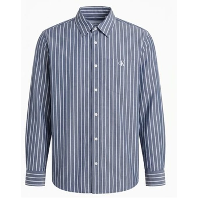 Overhemd Lange Mouw Calvin Klein Jeans Lv04rf106g Stripe Washed Poplin Rlx