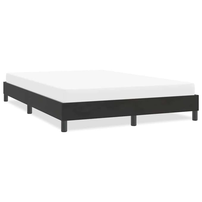 vidaXL - Bedframe - zonder - matras - 140x210 - cm - fluweel - zwart