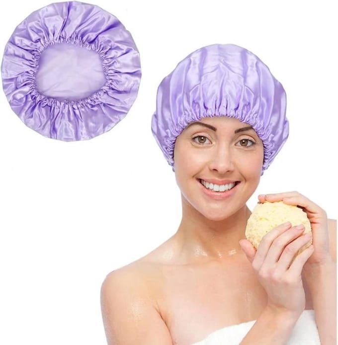 Douchemuts Dames - Shower Cap - Droog haar - Douchekapje - Paars