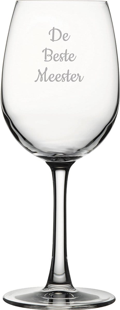 Gegraveerde witte wijnglas 36cl De Beste Meester