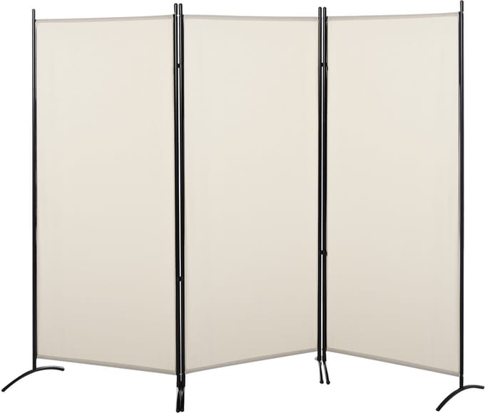 HOMCOM-Kamerscherm-Polyester-253x50x182cm-Beige