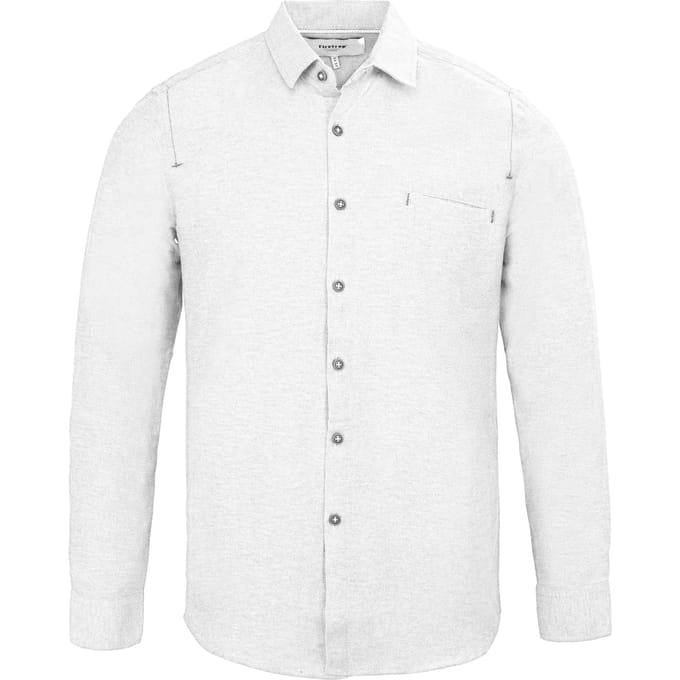 Firetrap Effen heren overhemd van katoenmix (Wit)