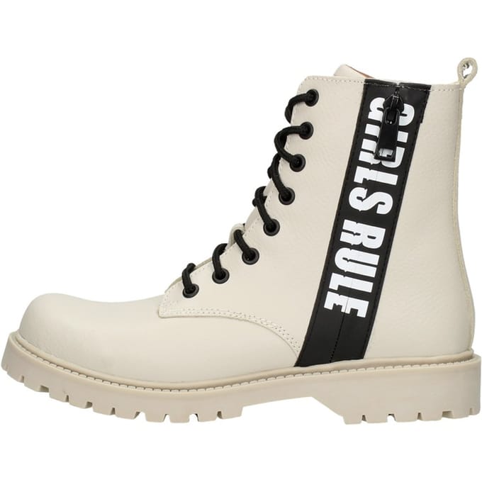 SUB55 Veterschoen hoog Veterschoen hoog - gebroken wit - Maat 32