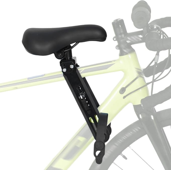Fiets voorzitje - zitje voorop fiets - ergonomisch - verstelbare voetsteun