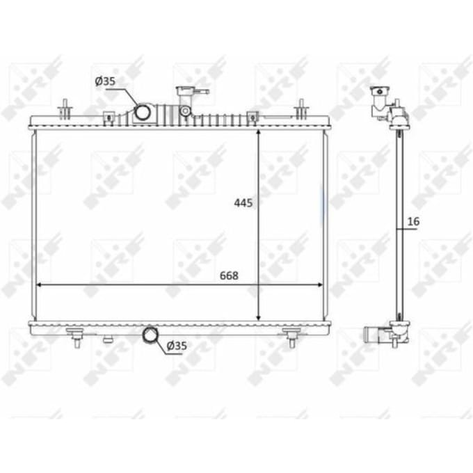 Radiator, motorkoeling NRF 58394