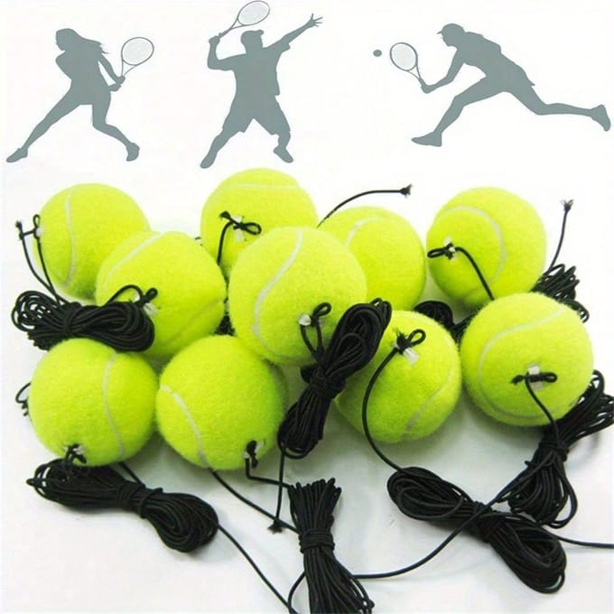 Professionele Tennis Trainingspartner Rebound Oefenbal Met 4m Elastisch Touw yellow