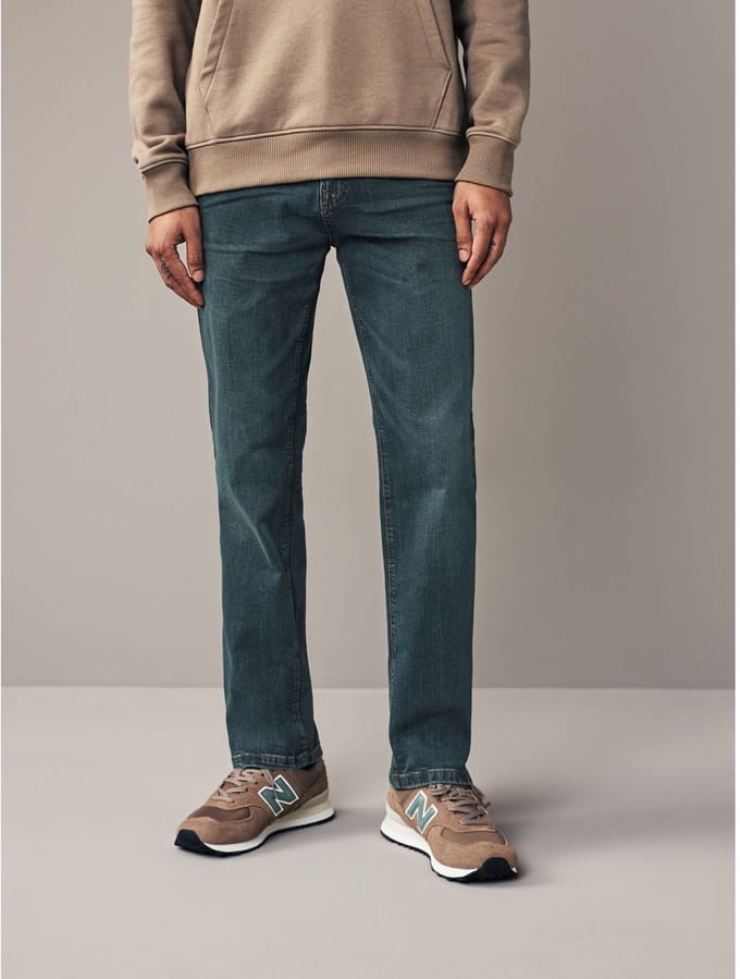 Next - Heren - Authentieke stretch denim jeans met rechte pasvorm - Blauw