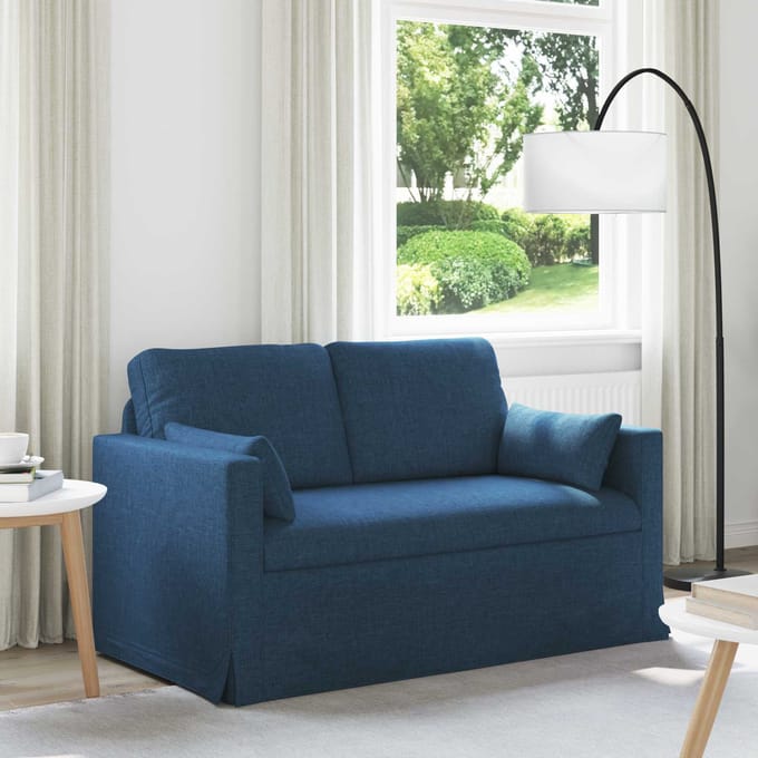 vidaXL - Bank - Blauw - 139 - x - 78 - x - 80 - cm - Stof