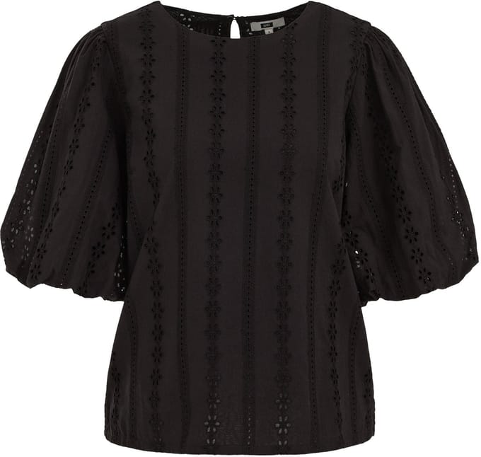 WE Fashion Dames blouse met broderie anglaise