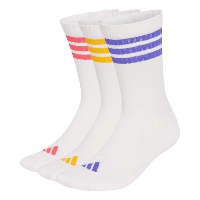 Adidas 3 Stripes Cushioned Sportswear Crewsokken 3 Paren Wit EU 46-48
