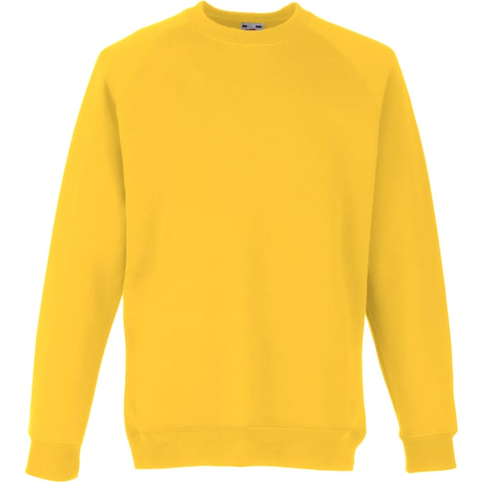 Fruit Of The Loom Kinderen Unisex Raglan mouwen Sweatshirt (Zonnebloem)