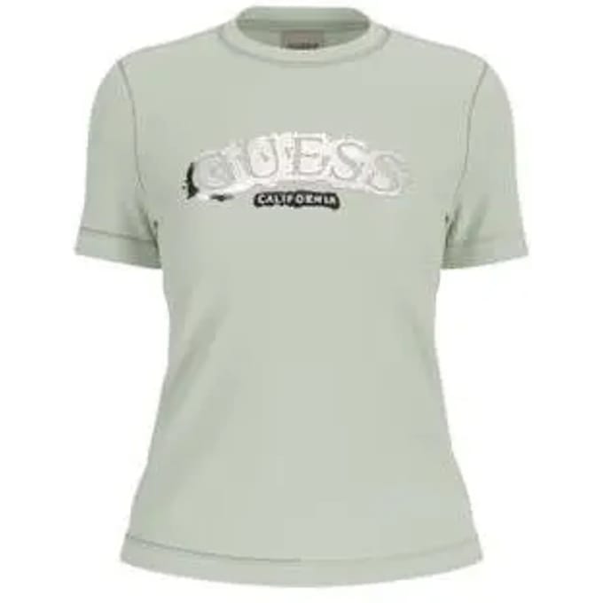 T-shirt van mix van viscose en elastaan met logo