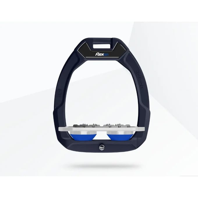 Veiligheid verstelbare stijgbeugels Plat Ultra Grip Groen/Grijs/Blauw Flex-On Safe-On