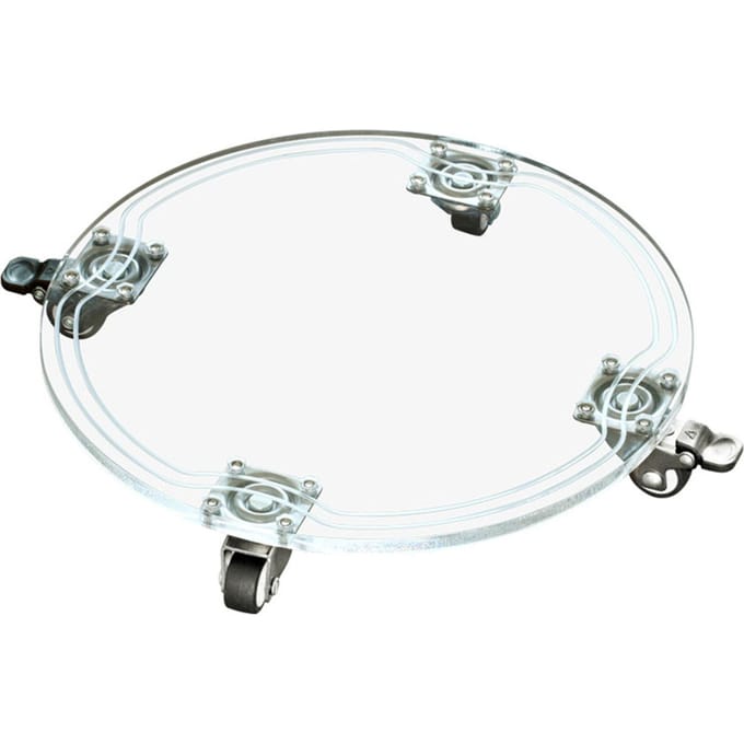 Plateau Rond en Acrylique Multiusage Robuste Stable Transparent Support de Fond de Pot de Fleurs pour Maison Bureau