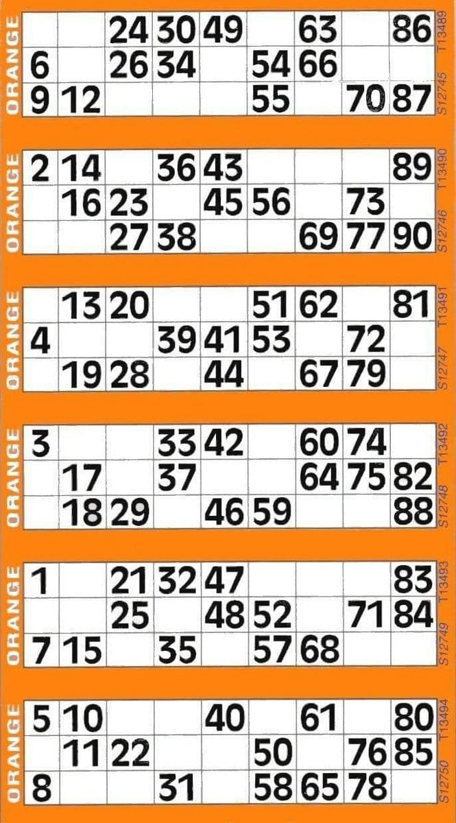 600 Bingo Tickets - Groene Pad met 6 Kaarten per Vel