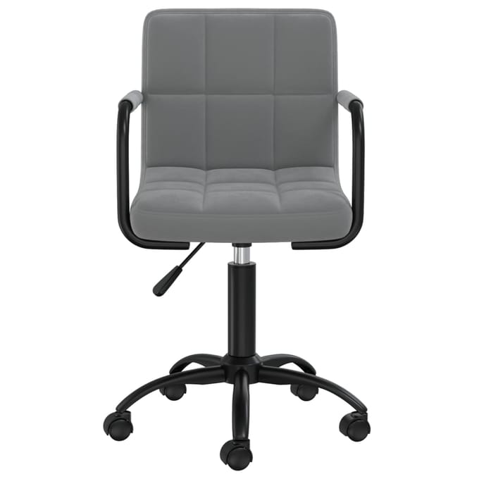 vidaXL Eetkamerstoelen draaibaar 4 st fluweel donkergrijs