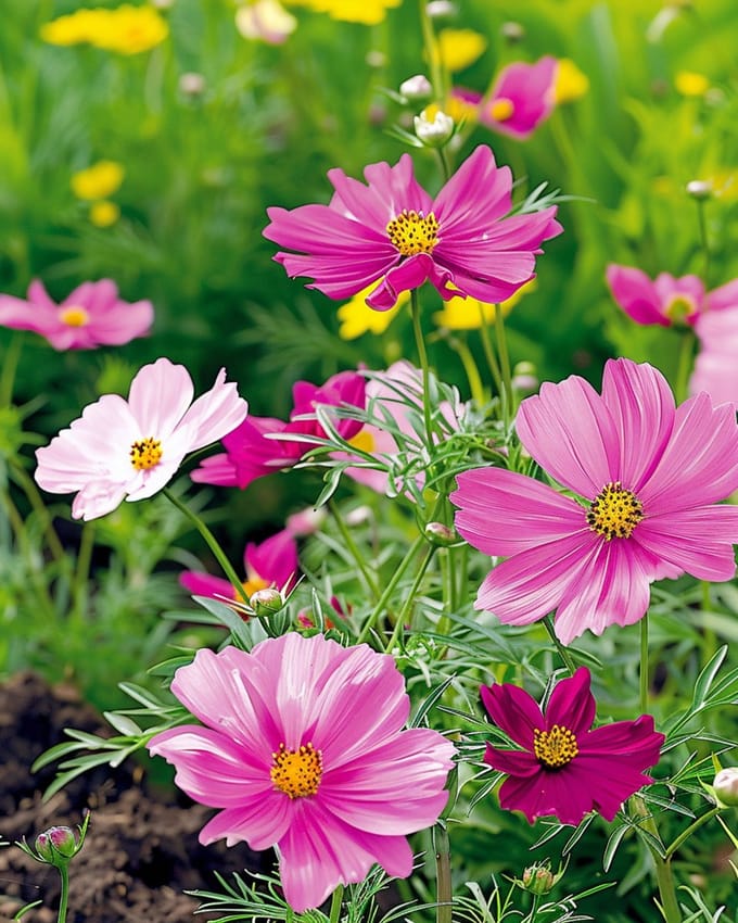 2 sets - Cosmea Zaden Cosmos Bipinnatus Sonata Gemengd Eenjarig