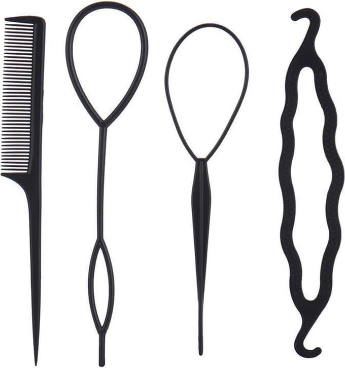 Haarstyling hulpstukken | knot maker | topsy tail | invlechten | 4 stuks