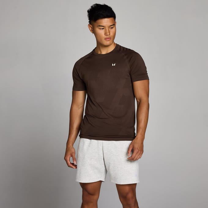 MP Heren Tempo Pillar Graphic Seamless T-Shirt - Cacao - M
