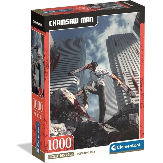 Clementoni - Puzzel - 1000 stukjes - Chainsaw man - met poster - Anime - vanaf 14 jaar