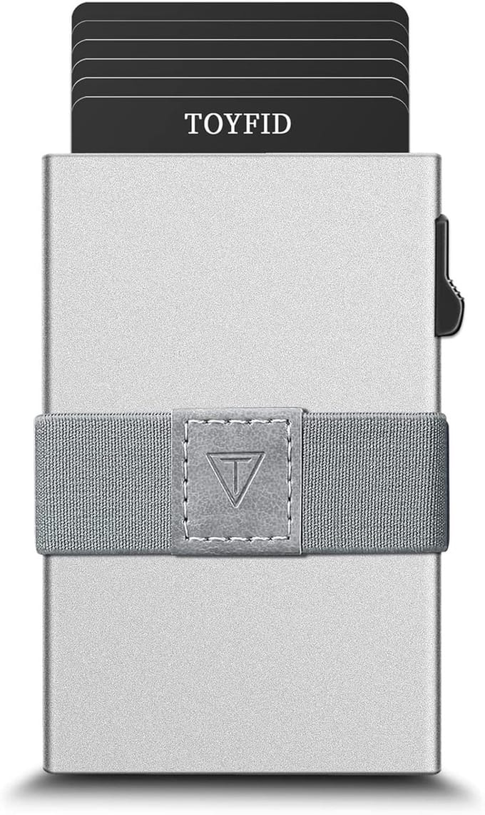 Pop-up Creditcardhouder Slank Aluminium RFID-blokkerend voor Heren
